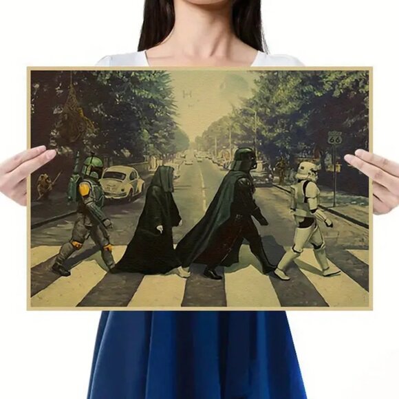 Star Wars Empire Abbey Road Mixup Kraft Paper Print Unframed - Picture 1 of 5